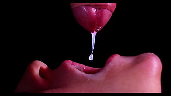 CLOSE UP: Finest Masturbating Facehole for your DICK! Deep-throating Weenie ASMR, Tongue and Lips Blow-job Double Jizm shot -XSanyAny