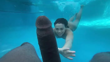 Underwater Hook-up First-timer Nubile Kicked By Fat Dark-hued man hard-on Fat Dark-hued Spunk-pump